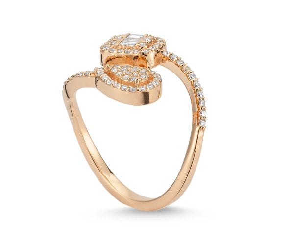 0.53 Karat Pırlantalı Rose Yüzük
