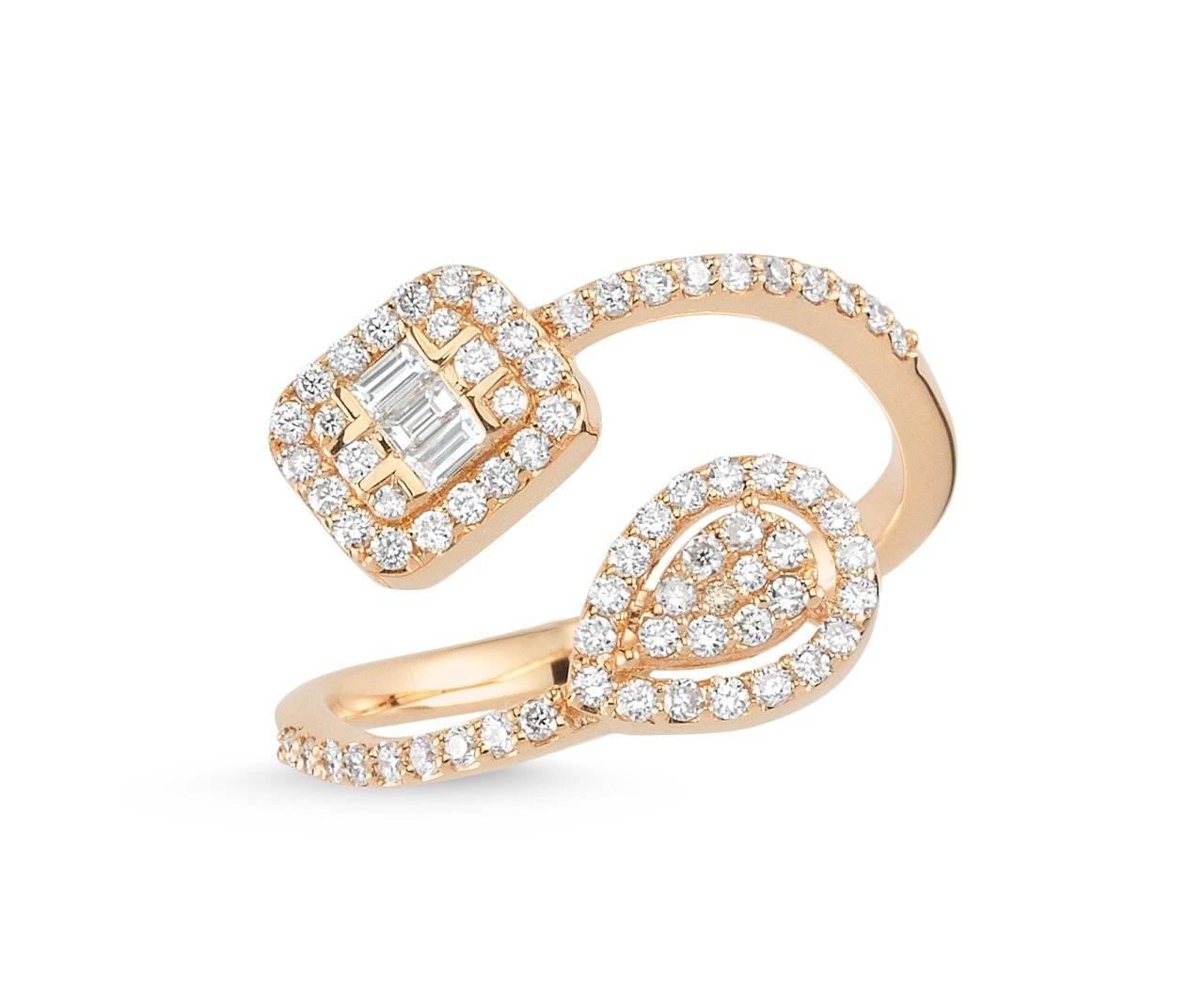 0.53 Karat Pırlantalı Rose Yüzük