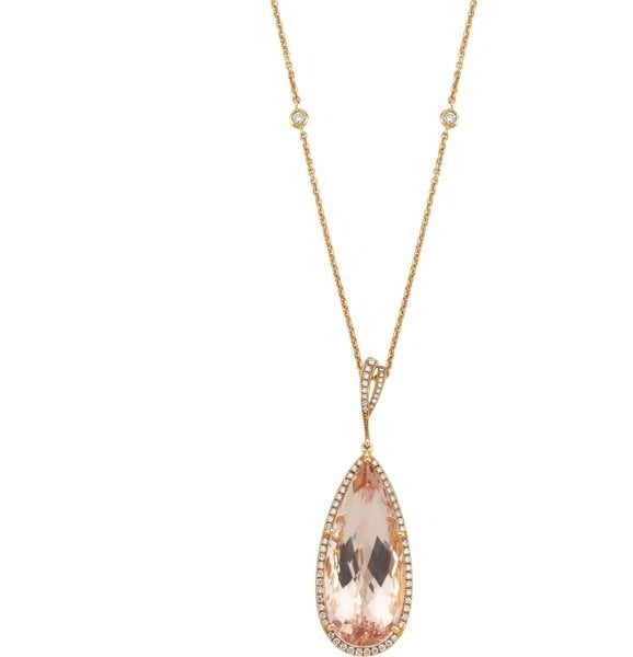 Pırlantalı Morganite Kolye