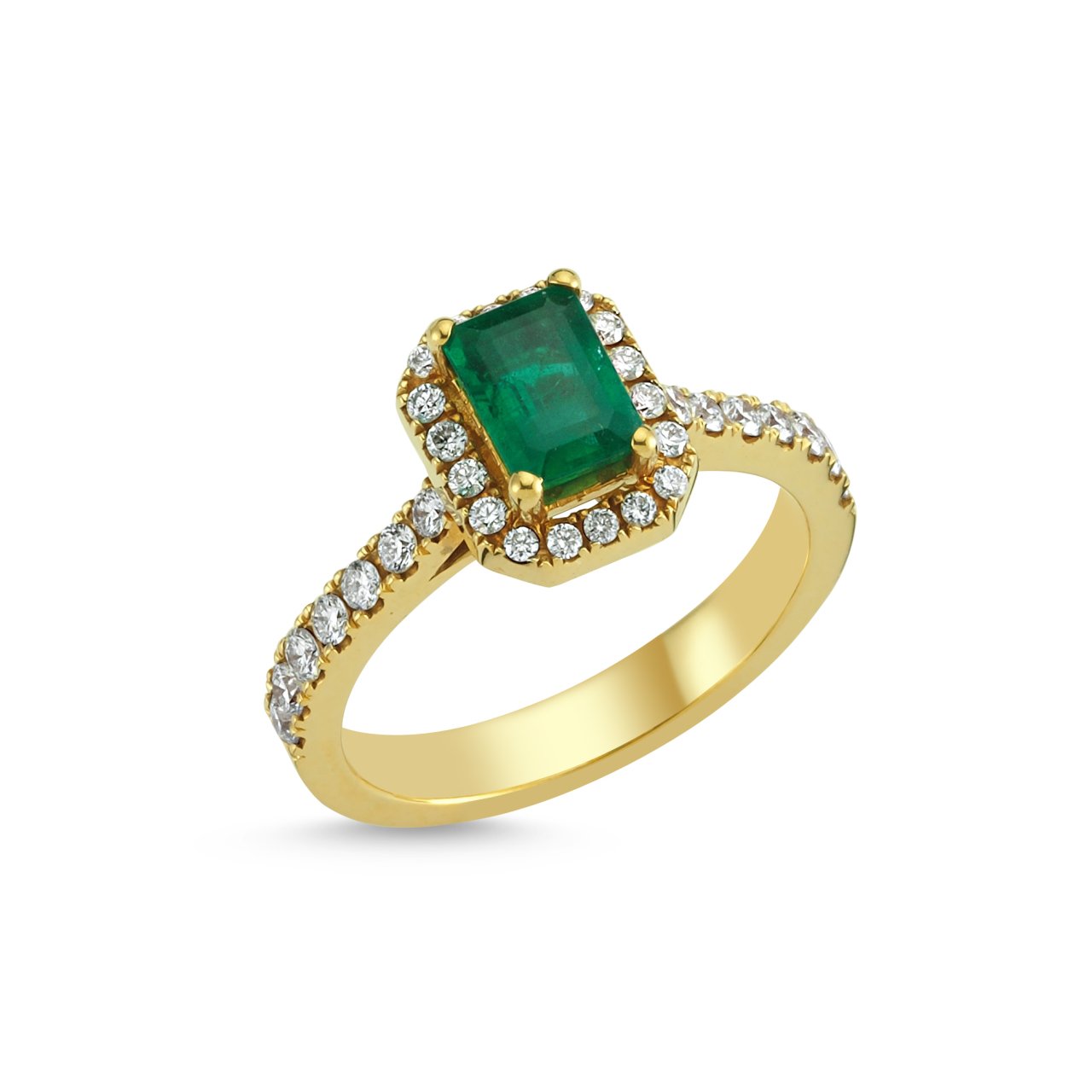 Pırlantalı Zümrüt Yüzük