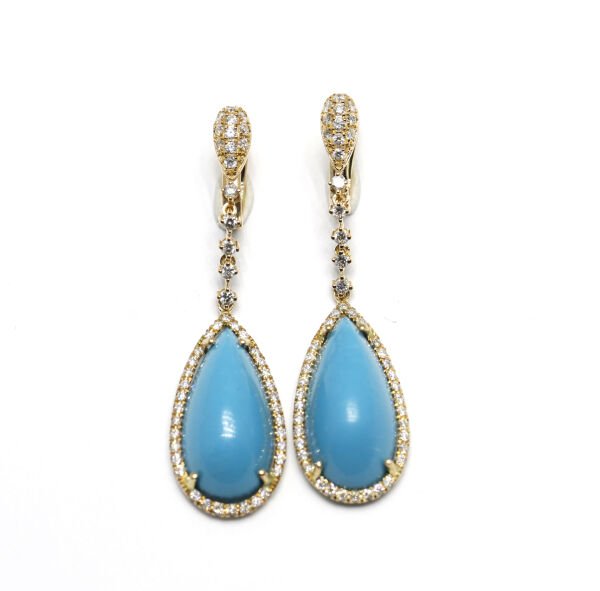 Pırlantalı Zoisite Küpe