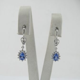 Pırlanta Tanzanite Küpe