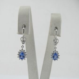Pırlanta Tanzanite Küpe