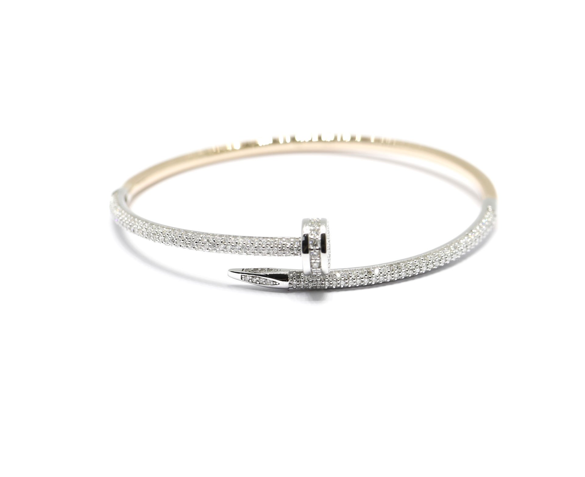 Pırlantalı 18 Ayar Sarı Altın Bileklik