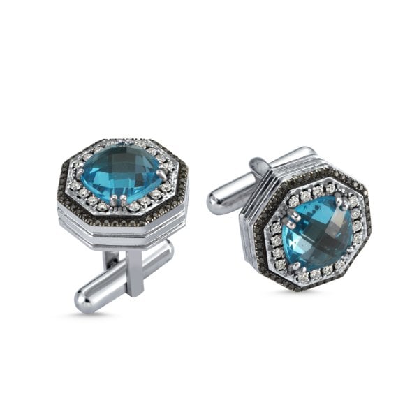 0.90 Karat  Pırlantalı Kol Düğmesi